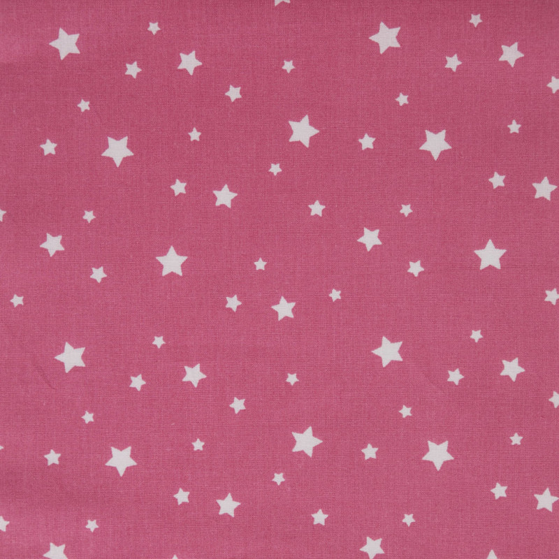 Printed Cotton ZETOILE Raspberry / White